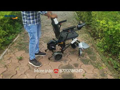 Lightest 16KG Compact Foldable Easy to Carry Electric Wheelchair with Wireless Remote