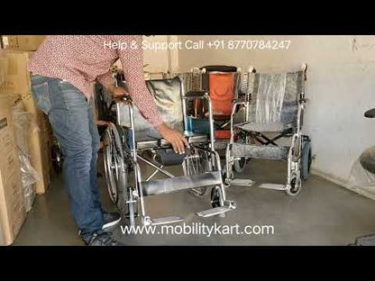 Karma Folding Commode Wheelchair