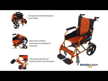 Karma Aurora 5 AWC FR Aluminium Lightweight Compact Folding Easy to Carry Travel Wheelchair