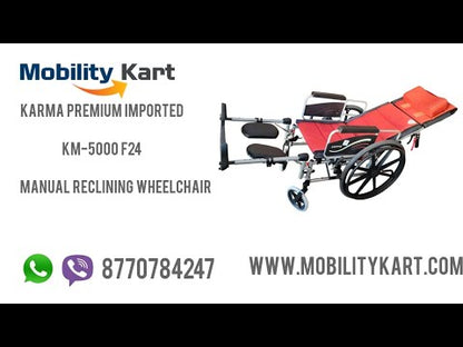 Karma KM 5000 F24 Premium Imported Aluminium Foldable Reclining Wheelchair