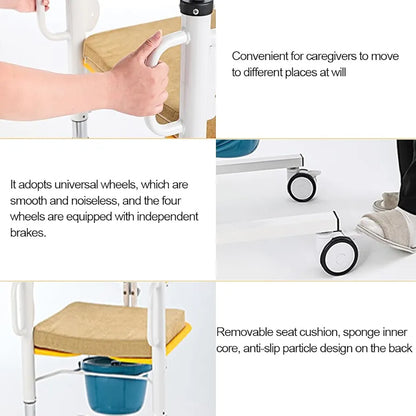 Manual Patient Lift and Transfer Wheelchair