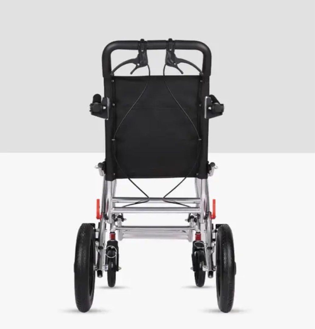 Ultra Lightweight Compact Folding Transit Wheelchair with Traveling Handle & Carry Bag