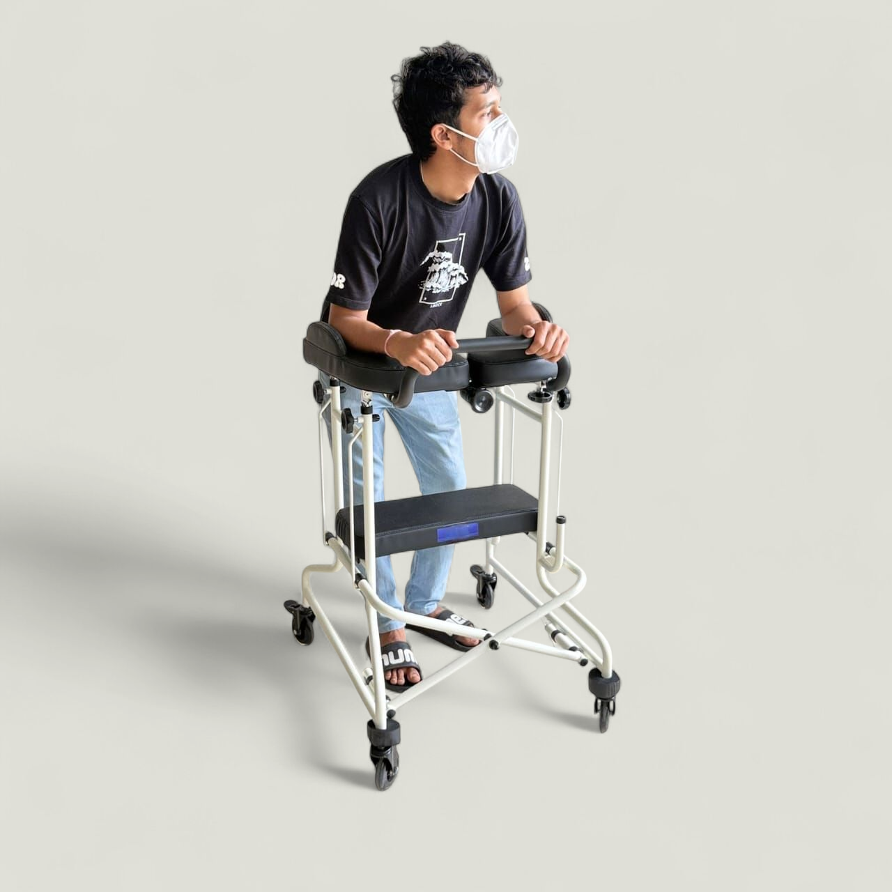 Foldable Standing Walker With Seat