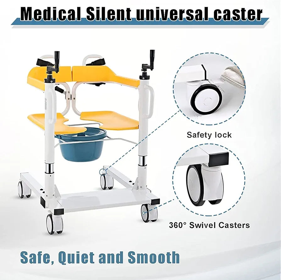 Manual Patient Lift and Transfer Wheelchair
