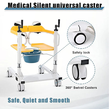 Manual Patient Lift and Transfer Wheelchair