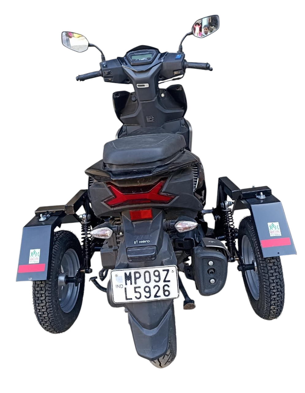 Compact Side Wheel Attachment Kit for Hero Xoom