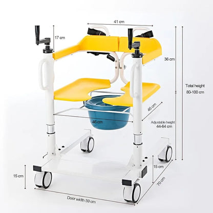 Manual Patient Lift and Transfer Wheelchair