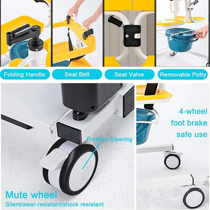 Manual Patient Lift and Transfer Wheelchair
