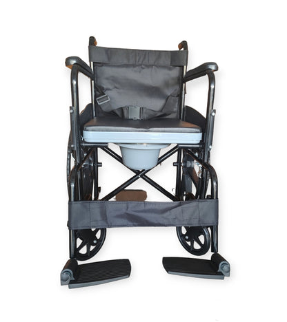 Mobility Kart Powder Coated Mag Wheels Wheelchair with Seat Lifted Commode