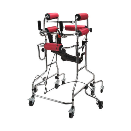 Adult Standing Adjustable Height Rollator Walker with Seat For Seniors & Patient