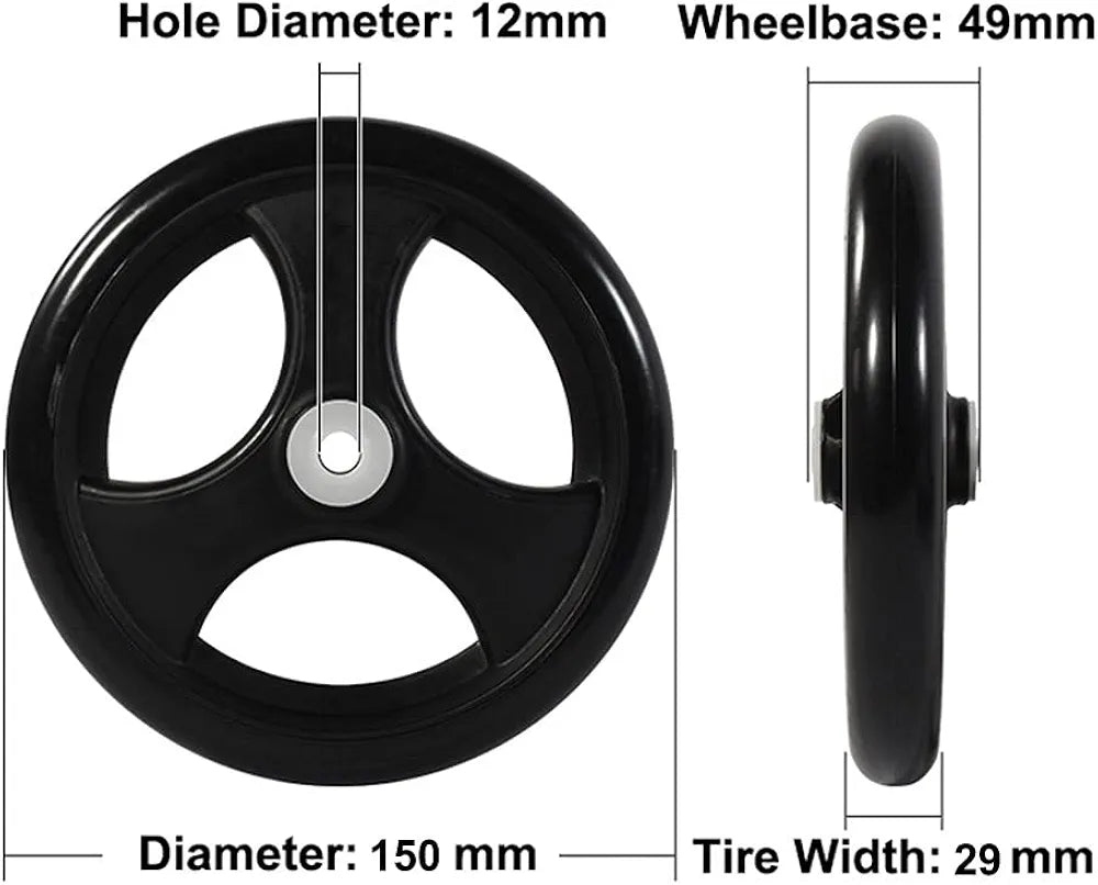 Solid Wheelchair Caster 6 Inch For Wheelchair