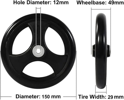 Solid Wheelchair Caster 6 Inch For Wheelchair