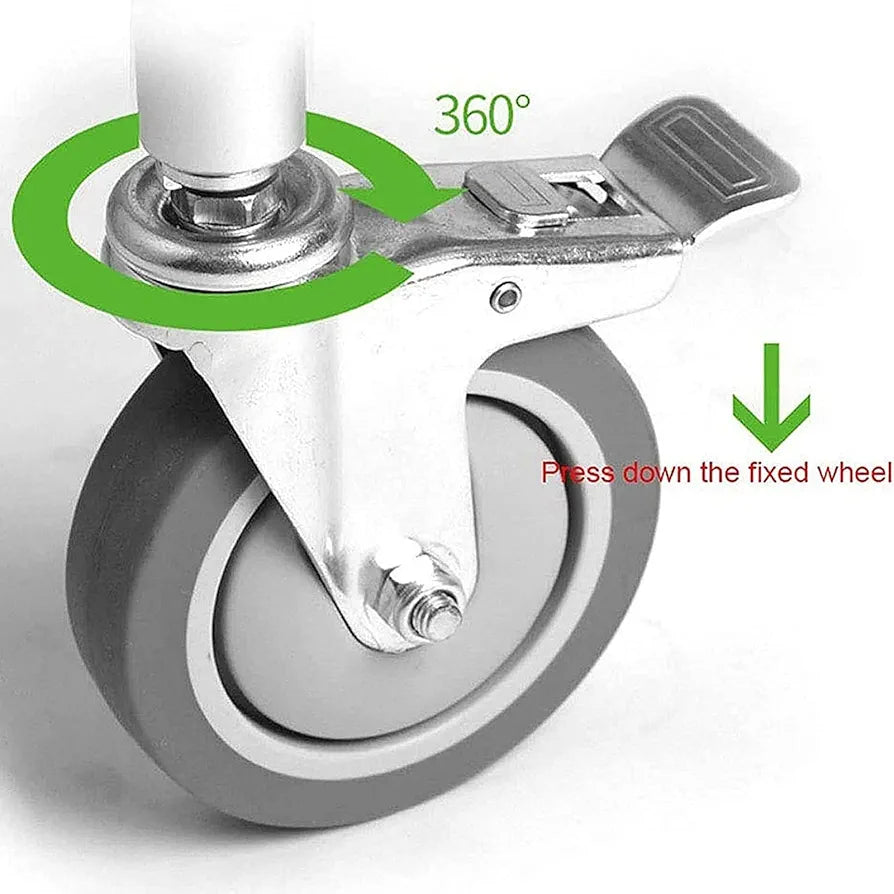 Premium Imported Rolling Shower Commode Aluminium Wheelchair with Flip-Up Armrest & Footrest (U-Cut Seat)