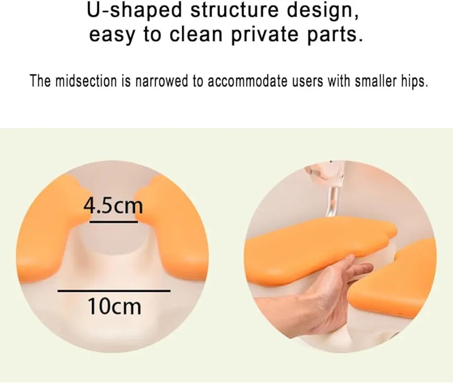 Premium Imported Foldable Comfortable Padded Seat Aluminium Shower Chair with Height Adjustable