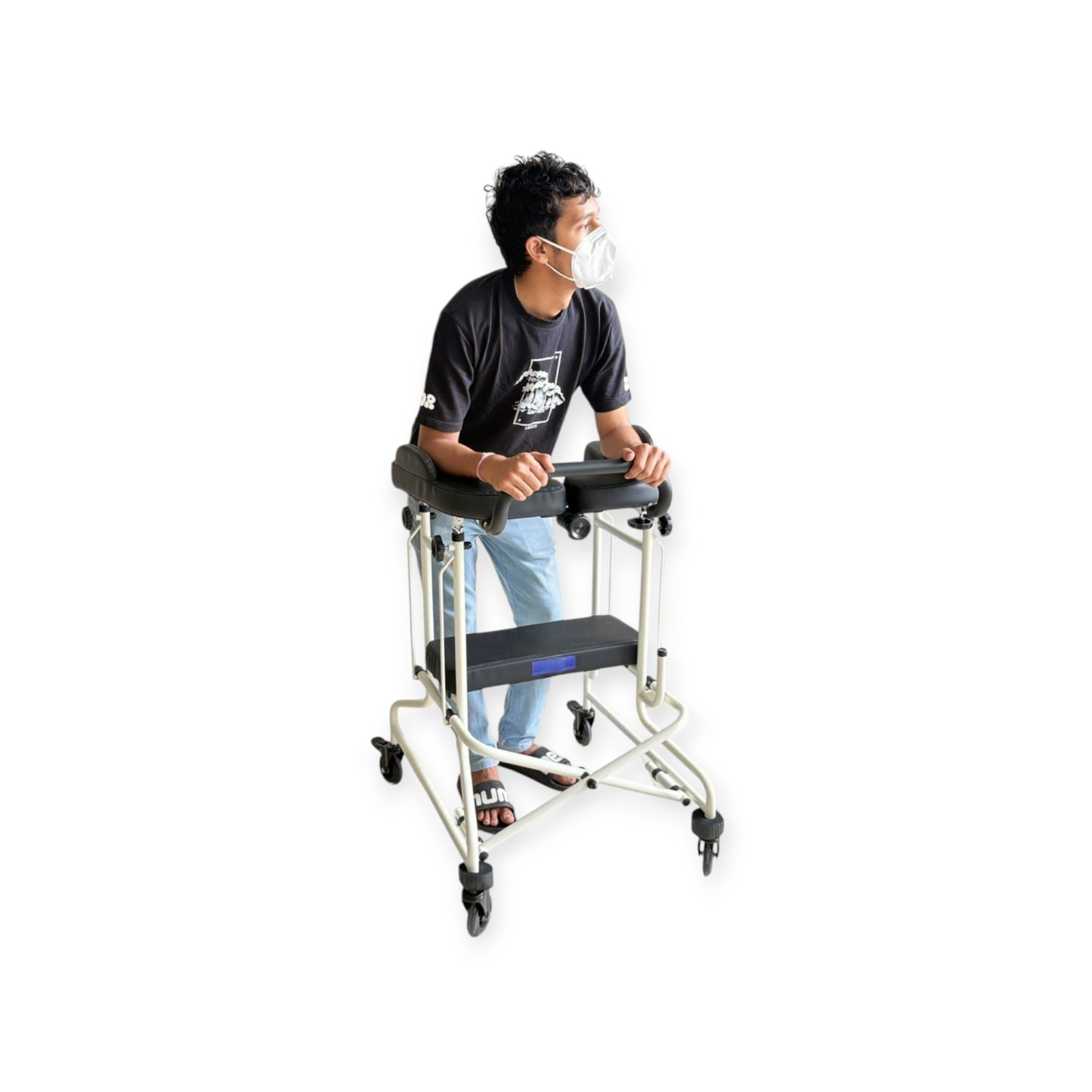 Foldable Standing Walker With Seat